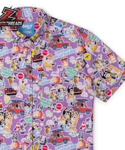 Bluey Lets Motor KUNUFLEX Short Sleeve Hawaiian Shirt