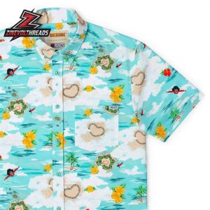 Bob’s Burgers Quickie Kiss-It Island KUNUFLEX Short Sleeve Hawaiian Shirt