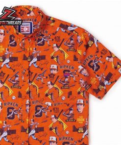 Cal Ripken Jr The Iron Man KUNUFLEX Short Sleeve Hawaiian Shirt