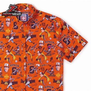 Cal Ripken Jr The Iron Man KUNUFLEX Short Sleeve Hawaiian Shirt