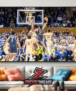 Cameron Boozer Duke Blue Devils Basketball Posterize Dunk On Jayden Hastings In Match Versus Boston College Eagles Home Decor Poster Canvas