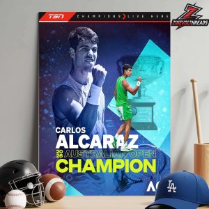 Carlos Alcaraz Is The 2026 Australia Open Champion Home Decor Poster Canvas