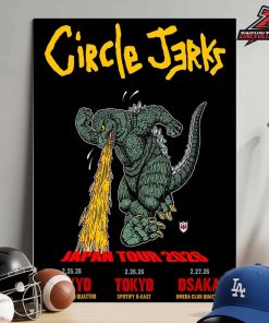 Circle Jerks Japan Tour 2026 From February 25th To 27th At Tokyo And Osaka Home Decor Poster Canvas
