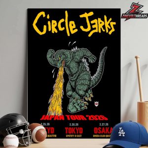 Circle Jerks Japan Tour 2026 From February 25th To 27th At Tokyo And Osaka Home Decor Poster Canvas