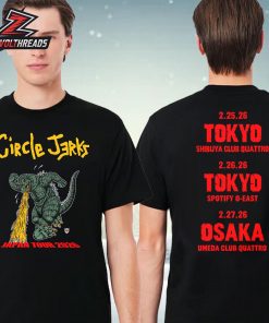 Circle Jerk Japan Tour 2026 From February 25th To 27th At Tokyo And Osaka Two Sided Unisex T-Shirt