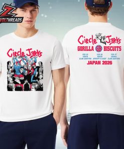 Circle Jerks Japan Tour 2026 Gorilla Biscuits Tee February 25th-27th At Tokyo And Osaka Two Sided Unisex T-Shirt