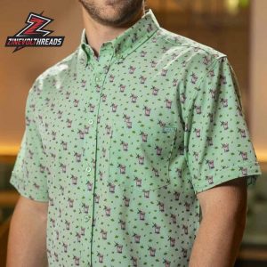 Classic Refresh-Mint KUNUFLEX Short Sleeve Hawaiian Shirt