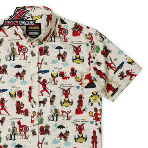 Deadpool And Wolverine Wades World KUNUFLEX Short Sleeve Hawaiian Shirt