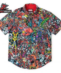 Deadpool Wade Parade KUNUFLEX Short Sleeve Hawaiian Shirt