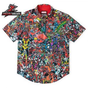 Deadpool Wade Parade KUNUFLEX Short Sleeve Hawaiian Shirt