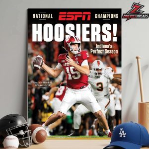 ESPN Indiana Hoosiers College Football Champions 2025 Special Limited Edition Home Decor Poster Canvas