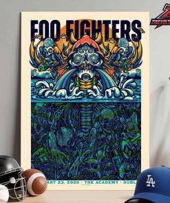 Foo Fighters Venue Poster At The Academy Dublin On February 23rd 2026 Home Decor Poster Canvas