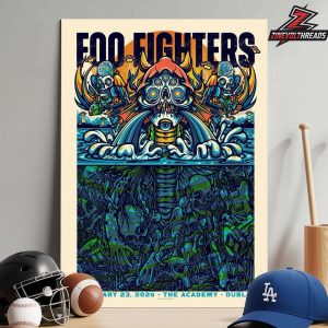 Foo Fighters Venue Poster At The Academy Dublin On February 23rd 2026 Home Decor Poster Canvas