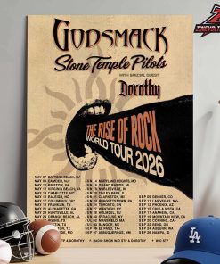 Godsmack And The Stone Temple Pilots The Rise Of Rock World Tour 2026 With Dorothy Home Decor Poster Canvas
