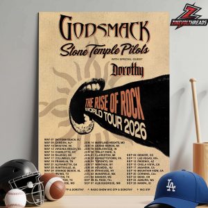 Godsmack And The Stone Temple Pilots The Rise Of Rock World Tour 2026 With Dorothy Home Decor Poster Canvas