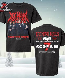 Ice Nine Kills Scream 7 Twisting The Knife Opening Knife Tee Two Sided Unisex T-Shirt