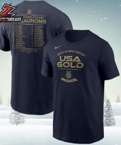 Men’s USA Hockey Nike 2026 Winter Olympics Gold Medal Roster Unisex T-Shirt