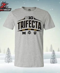Michigan Wolverines Ohio State Buckeyes Indiana Hoosier Big Ten College Football National Champions Trifecta Unisex T-Shirt