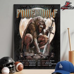 Powerwolf Noctes Fera Aestate European Summer 2026 Dates And Places List Home Decor Poster Canvas
