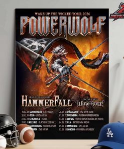 Powerwolf Wake Up The Wicked Tour 2026 With Hammer Fall Dates And Places List Home Decor Poster Canvas