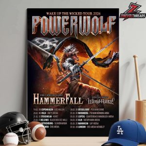 Powerwolf Wake Up The Wicked Tour 2026 With Hammer Fall Dates And Places List Home Decor Poster Canvas