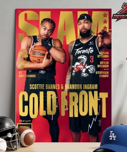 Scottie Barnes And Brandon Ingram Toronto Raptors On The Slam 260 Gold Metal Cover Magazine Cold Front Home Decor Poster Canvas
