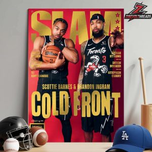 Scottie Barnes And Brandon Ingram Toronto Raptors On The Slam 260 Gold Metal Cover Magazine Cold Front Home Decor Poster Canvas