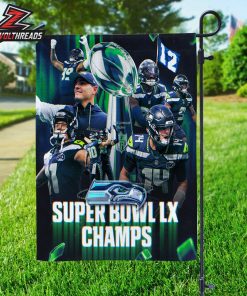 Seattle Seahawks Are Super Bowl Champs For The First Time Since The 2013 Season Double Sided Garden House Flag
