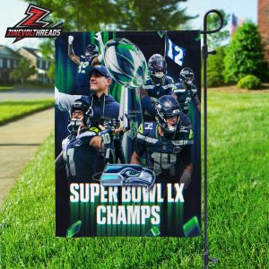 Seattle Seahawks Are Super Bowl Champs For The First Time Since The 2013 Season Double Sided Garden House Flag