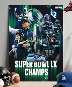 Seattle Seahawks Are Super Bowl Champs For The First Time Since The 2013 Season Home Decor Poster Canvas