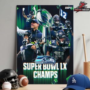 Seattle Seahawks Are Super Bowl Champs For The First Time Since The 2013 Season Home Decor Poster Canvas