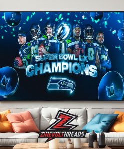 Seattle Seahawks NFL Season 2025-26 Super Bowl LX Champions Home Decor Poster Canvas