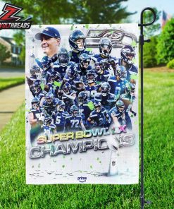 Seattle Seahawks NFL Season 2025-26 Super Bowl LX Champions Double Sided Garden House Flag