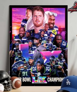 Seattle Seahawks NFL Super Bowl LX Champions Season 2025-26 Home Decor Poster Canvas