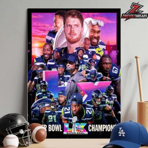 Seattle Seahawks NFL Super Bowl LX Champions Season 2025-26 Home Decor Poster Canvas