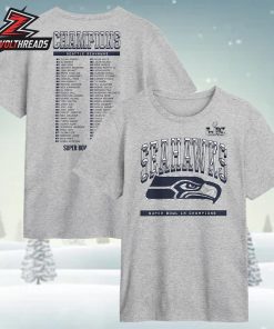 Seattle Seahawks Nike Super Bowl LX Champions Ice Classic Roster Two Sided Unisex T-Shirt