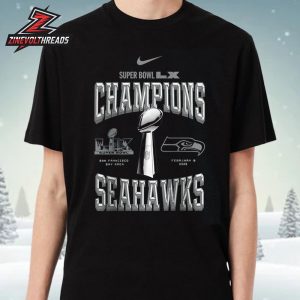 Seattle Seahawks Nike Super Bowl LX Champions Locker Room Trophy Collection Replica Unisex T-Shirt