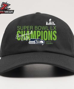 Seattle Seahawks Super Bowl LX Champions Autograph Signing Roster Snapback Classic Hat Cap