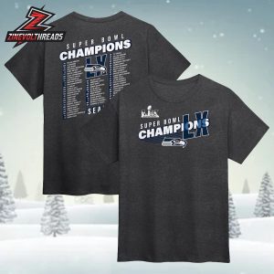 Seattle Seahawks Super Bowl LX Champions Best Teammates Roster Two Sided Unisex T-Shirt