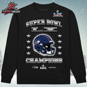 Seattle Seahawks Super Bowl LX Champions Helmet Sweatshirt Unisex T-Shirt