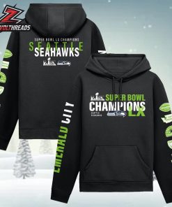 Seattle Seahawks Super Bowl LX Champions Hoodie Unisex T-Shirt