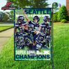 Seattle Seahawks NFL Super Bowl LX Champions Season 2025-26 Double Sided Garden House Flag Seattle Seahawks NFL Super Bowl LX Champions Season 2025-26 Double Sided Garden House Flag