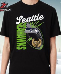 Seattle Seahawks USA 250 Gold Standard Team Heritage Unisex T-Shirt
