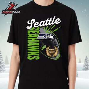 Seattle Seahawks USA 250 Gold Standard Team Heritage Unisex T-Shirt