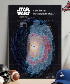 Star Wars Official Galaxy Map Home Decor Poster Canvas