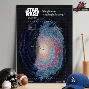Star Wars Official Galaxy Map Home Decor Poster Canvas