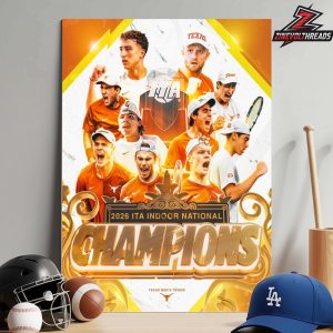 Texas Longhorns 2026 ITA Indoors National Champions Home Decor Poster Canvas