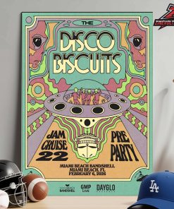 The Disco Biscuits Event Poster Pre Party Jam Cruise 22 At Miami Beach Bandshell Miami Beach FL On February 6th 2026 Home Decor Poster Canvas
