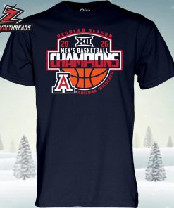 Arizona Wildcats 2026 Big 12 Men’s Basketball Regular Season Champions Unisex T-Shirt