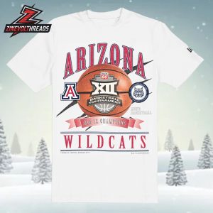 Arizona Wildcats 2026 Big 12 Men’s Basketball Tournament Champions Locker Room Unisex T-Shirt